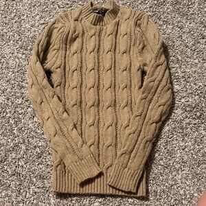 SHEIN Women's Cable Knit Sweater - Tan